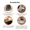 Grijs - Wit - Marmer Inductie beschermer vinyl 3mm klein 276 -zzzzzzz-td-werking