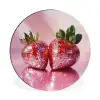 Disco - Fruit - Glitter - Strawberry Wandcirkel aluminium klein -3d