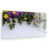 Bloemen - Muur - Geel - Paars plexiglas 5mm klein -zzzproduct_nieuw