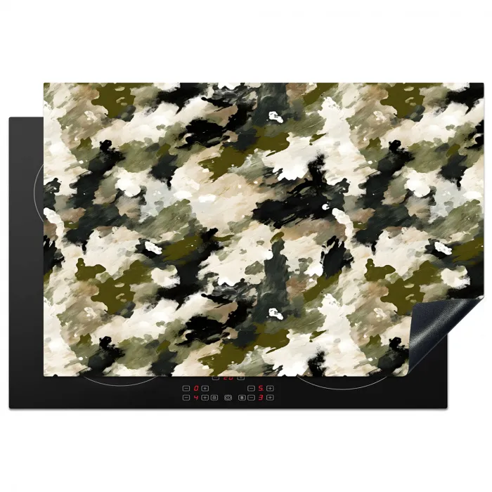Donker - Groen - Camouflage - Schilderachtig Inductie beschermer vinyl 3mm klein 276 -3d