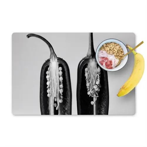 Pepers - Zwart - Wit - Zaadlijsten Placemat vinyl groot -zzzproduct_Kitchenyeah-website