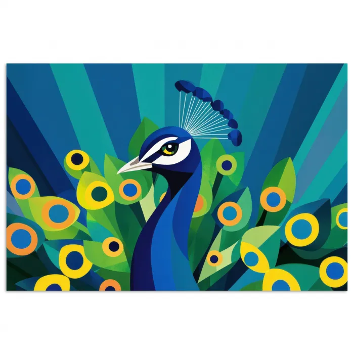 Pauw - Cirkels - Blauw poster papier klein -3d