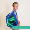 Raceauto - Felgroen - Lichtstralen - Snelheid Kinderrugzak - Blauw middel -sfeer3_NL