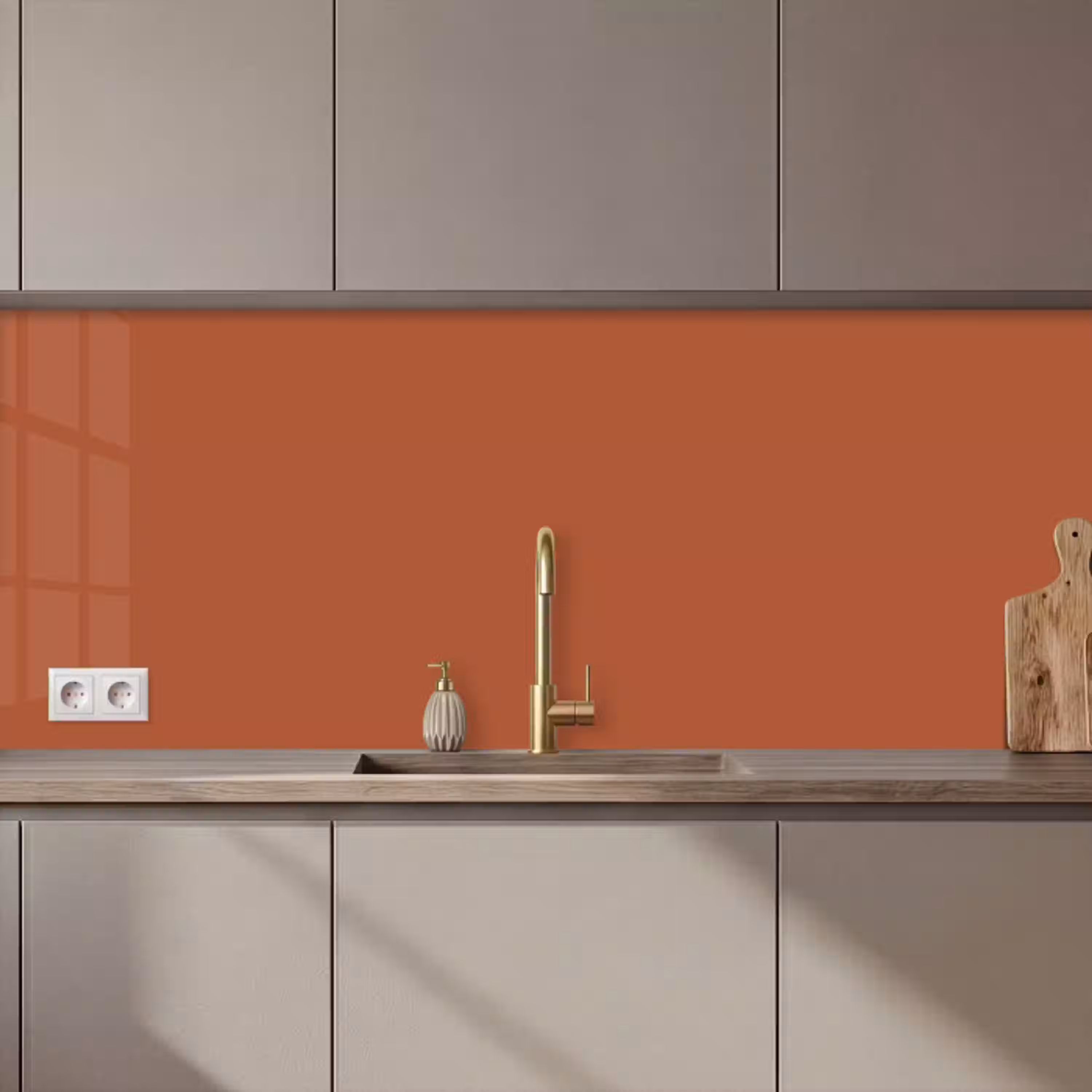 Burnt - Sienna - Oranje keuken achterwand 2 middel 871 zz_3dshopping