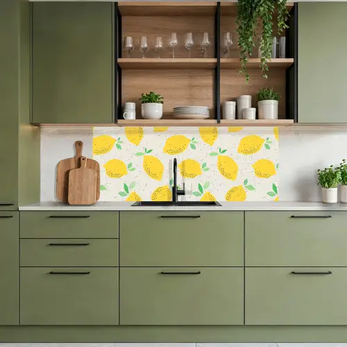 Citroen - Fruit - Vintage - Design keuken achterwand 2 middel 871 -sfeer3