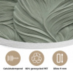Bladeren - Textuur - Groen Akoestische PET Vilt - Rond klein 838 -closeup_NL