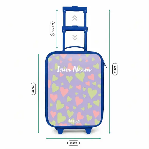 Lovely lila Kinderkoffer - Blauw klein -productfoto_formaten