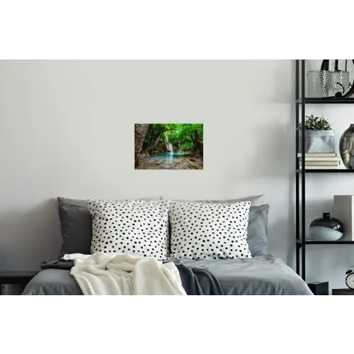 Jungle - Waterval - Planten - Water - Natuur Muursticker klein -slaapkamer