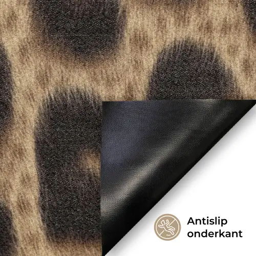 Luipaardprint - Bruin - Courage - Sierlijk Deurmat klein -antislip_NL