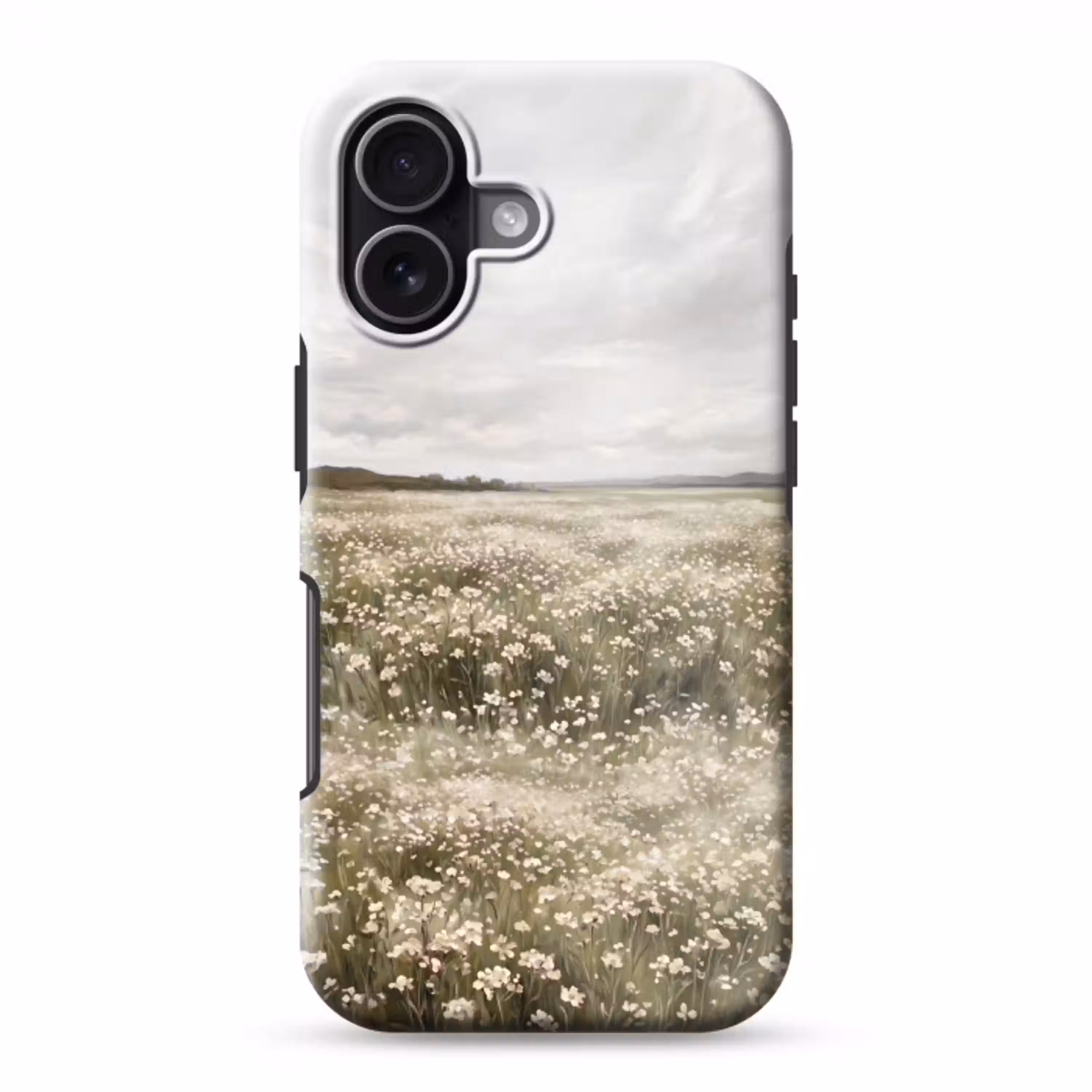 Illustratie - Landschap - Wit Toughcase MagSafe Apple iPhone 17 klein -3d