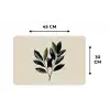 Ovaal - Olijfgroen - Simpel Placemat vinyl groot -specs