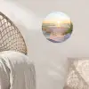 Strand - Zon - Duin - Gras - Zand - Horizon Wandcirkel behangsticker klein -sfeer4