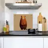 Beer - Minimalistisch - Bruin Inductie beschemer met haakjes middel -sfeer2