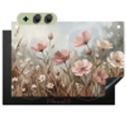 Bloemen - Botanisch - Schilderij - Pastel - Rustiek Inductie beschemer met haakjes klein -3d