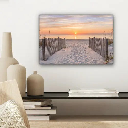 Zonsondergang - Strand - Zand canvas 2cm klein -sfeer6