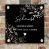 Botanisch - Zwart - Sierlijk Naambord Vierkant klein -sfeer2