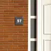 Grijs - Traditioneel Naambord Vierkant klein -sfeer3-XS
