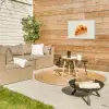 Croissant - Brood - Beige Tuinposter op houten frame 2 cm dik klein -sfeer2