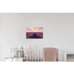 Landschap - Lavendelveld - Paars Muursticker klein -kinderkamer