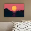 Zon - Geel - Bergen - Water canvas 2cm klein -sfeer3