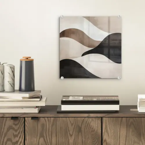 Golven - Abstract - Beige plexiglas 5mm klein -sfeer1