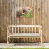 Vlinder op zomerbloem Tuinposter op houten frame 2 cm dik klein -sfeer4