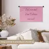 Eat me out don't stress me out - Roze - Handgeschreven Wandkleed katoen klein -sfeer1