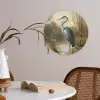 Reiger - Water - Planten Akoestische PET Vilt - Rond klein -sfeer3