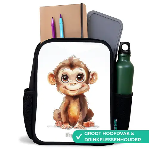 Baby aap Rugzak - Zwart middel -inhoud_NL