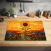 Zonnebloem - Mozaïek - Zonsondergang - Geel Inductie beschermer vinyl 3mm klein -sfeer5