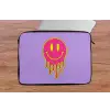 Smiley - Drip - Neon laptophoes neopreen klein -tafel