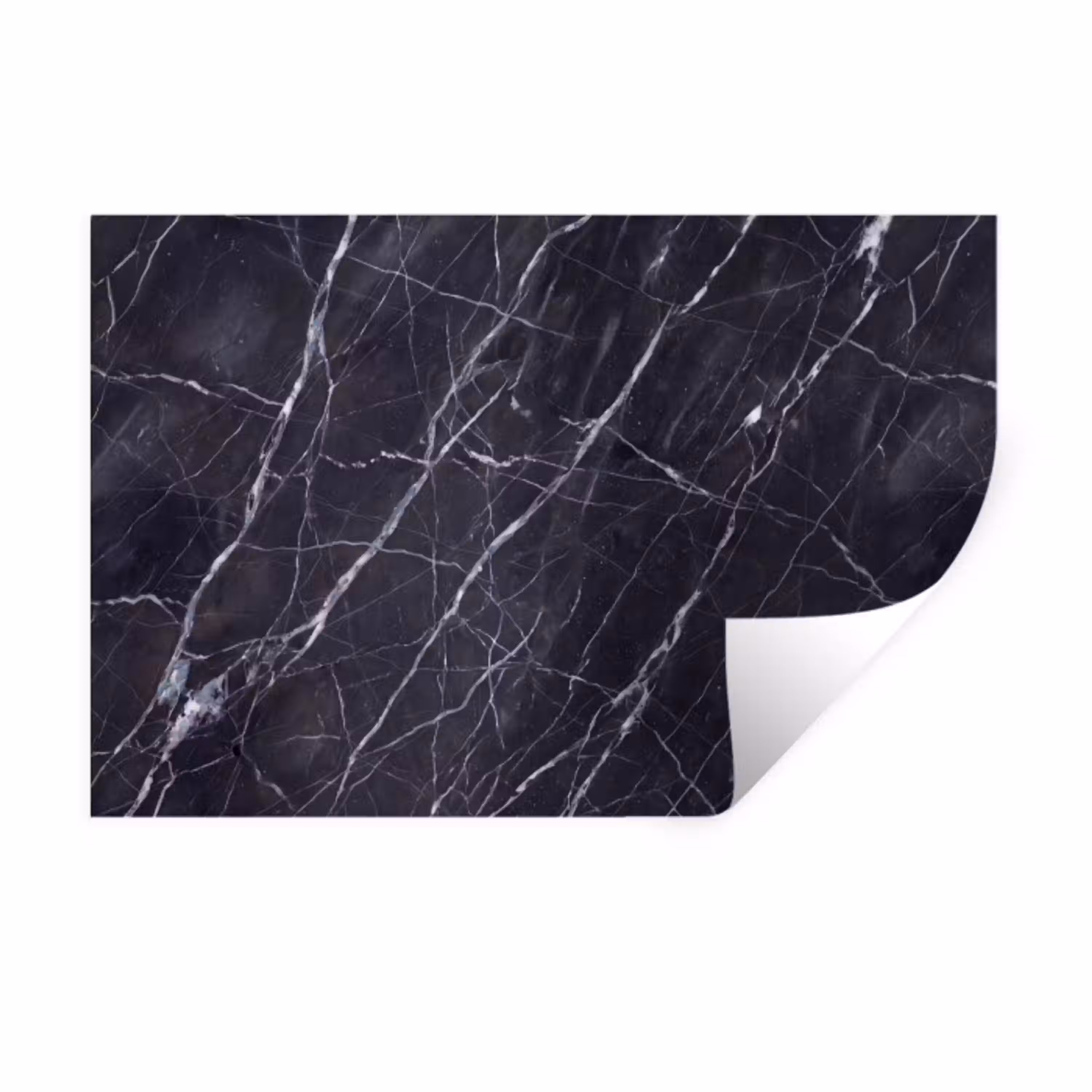 Marmer - Patroon - Modern - Zwart - Wit Muursticker klein -3d