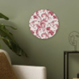 Barok - Patroon - Rood Akoestische PET Vilt - Rond klein 838 -sfeer2
