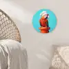 Ara - Koksmuts - Sokkel - Grappig Wandcirkel kunststof plaat 5mm dik klein -sfeer5