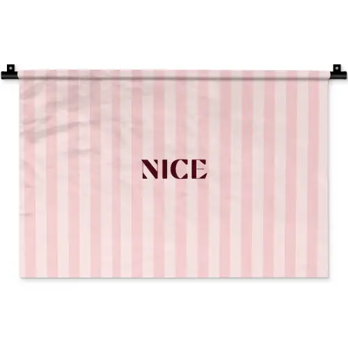 Nice - Strepen - Roze Wandkleed katoen klein -zz3d