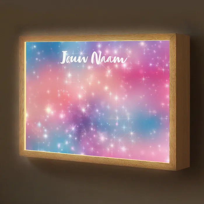 Sterren - Abstract - Kleuren Light Box met batterij (Wandlamp kind) middel -z3d_website