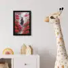 Rode bloemen - mistig - Man fotolijst zwart zonder passe partout klein -usfeer4_kinderkamer