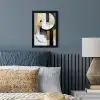 Abstract - Goud - Zilver - Vormen - Aesthetic fotolijst zwart zonder passe partout klein -sfeer3