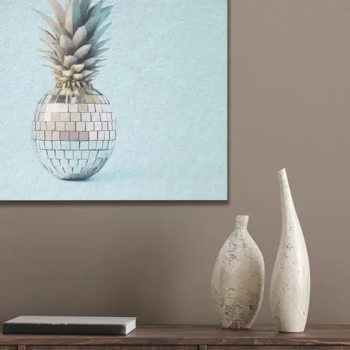 Blauw - Ananas - Disco - Discobal PET vilt klein -sfeer6_closeup
