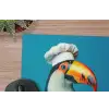 Toekan - Papegaai - Vogel - Koksmuts muismat rubber klein -closeup