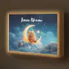 Knuffel - Monster - Maan - Wolken Light Box met batterij (Wandlamp kind) middel -z3d_website