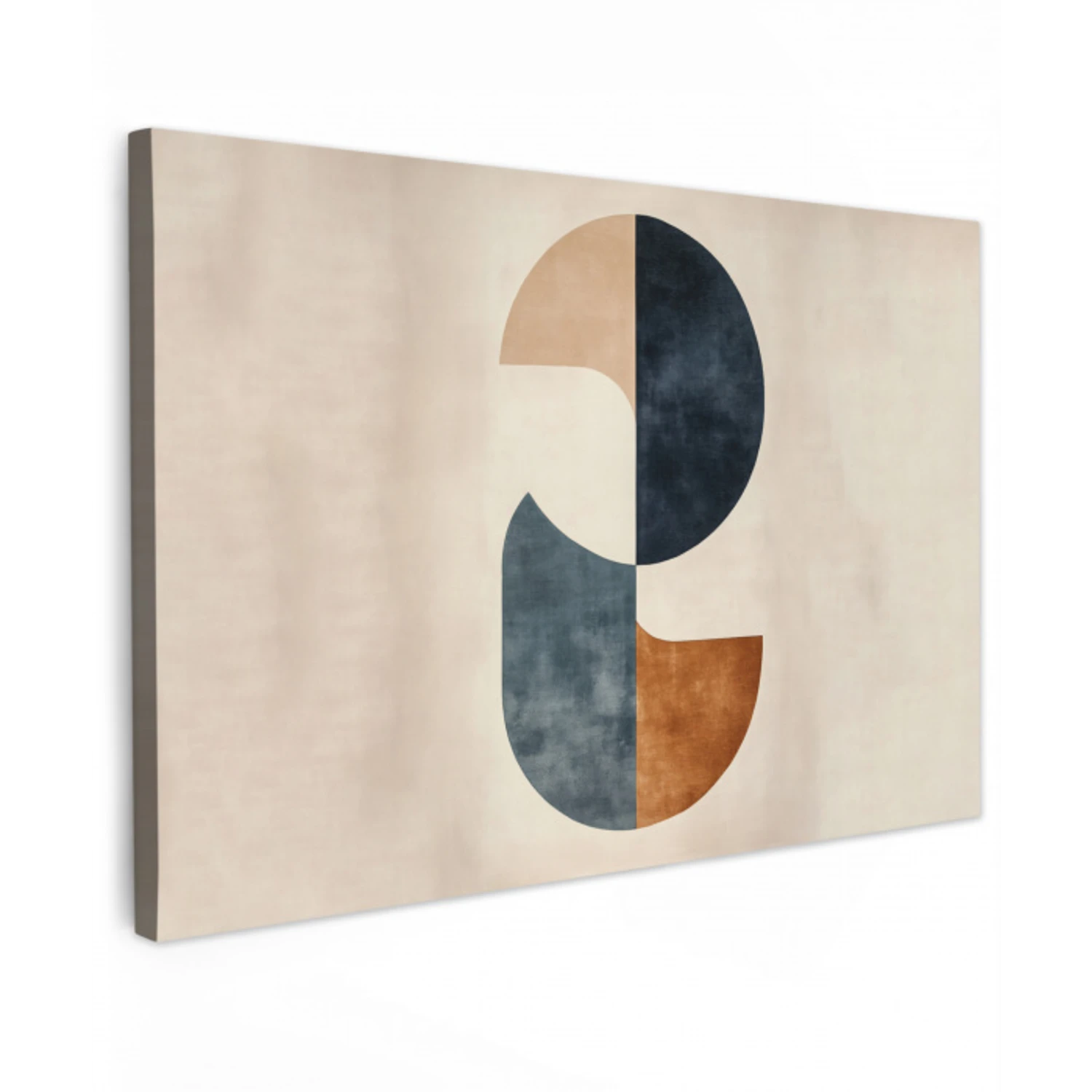 Cirkels - Abstract - Kleurrijk Tuinposter op houten frame 2 cm dik klein -3d