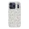 Wit - Penseelstreken - Reliëfeffect Telefoonhoesje iPhone 17 Pro klein 878 -3d