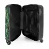 Marmer - Diepgroen Marmerlandschap NBS - Handbagage koffer - Kinderen Unisex middel -binnenkant