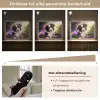 Puppy - Zon - Bloemen - Natuur - Bordercollie - Hond Light Box met batterij (Wandlamp kind) middel -USP_dimbaarNL