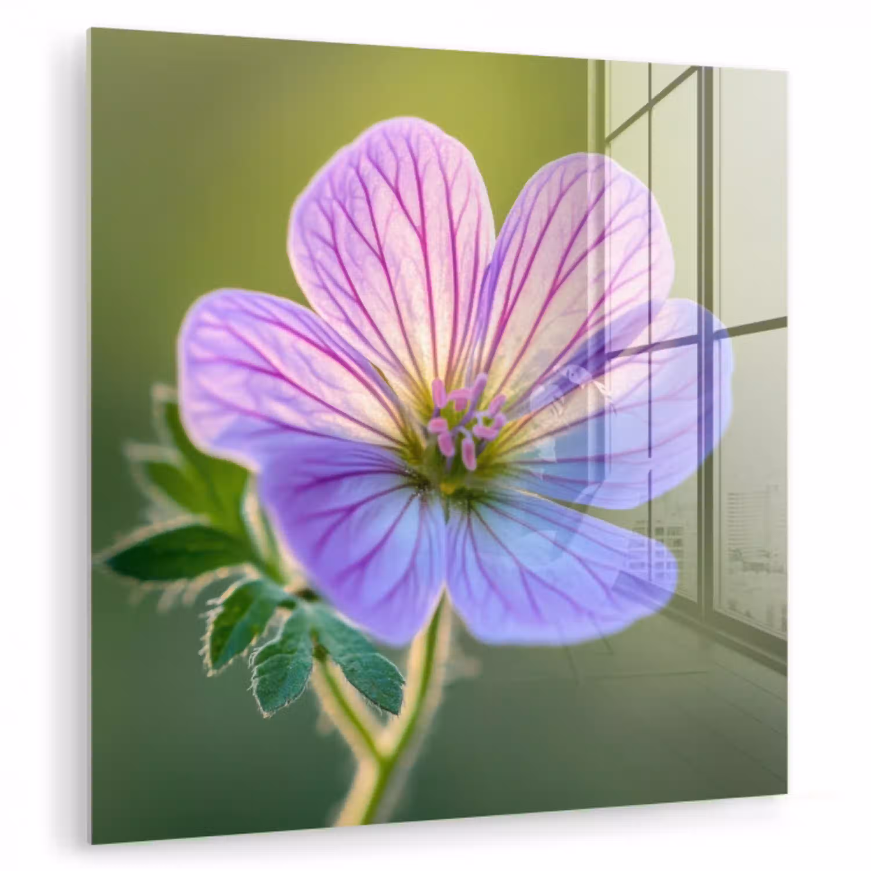 Bloem - Close up - Paars plexiglas 5mm klein -zzzproduct_nieuw