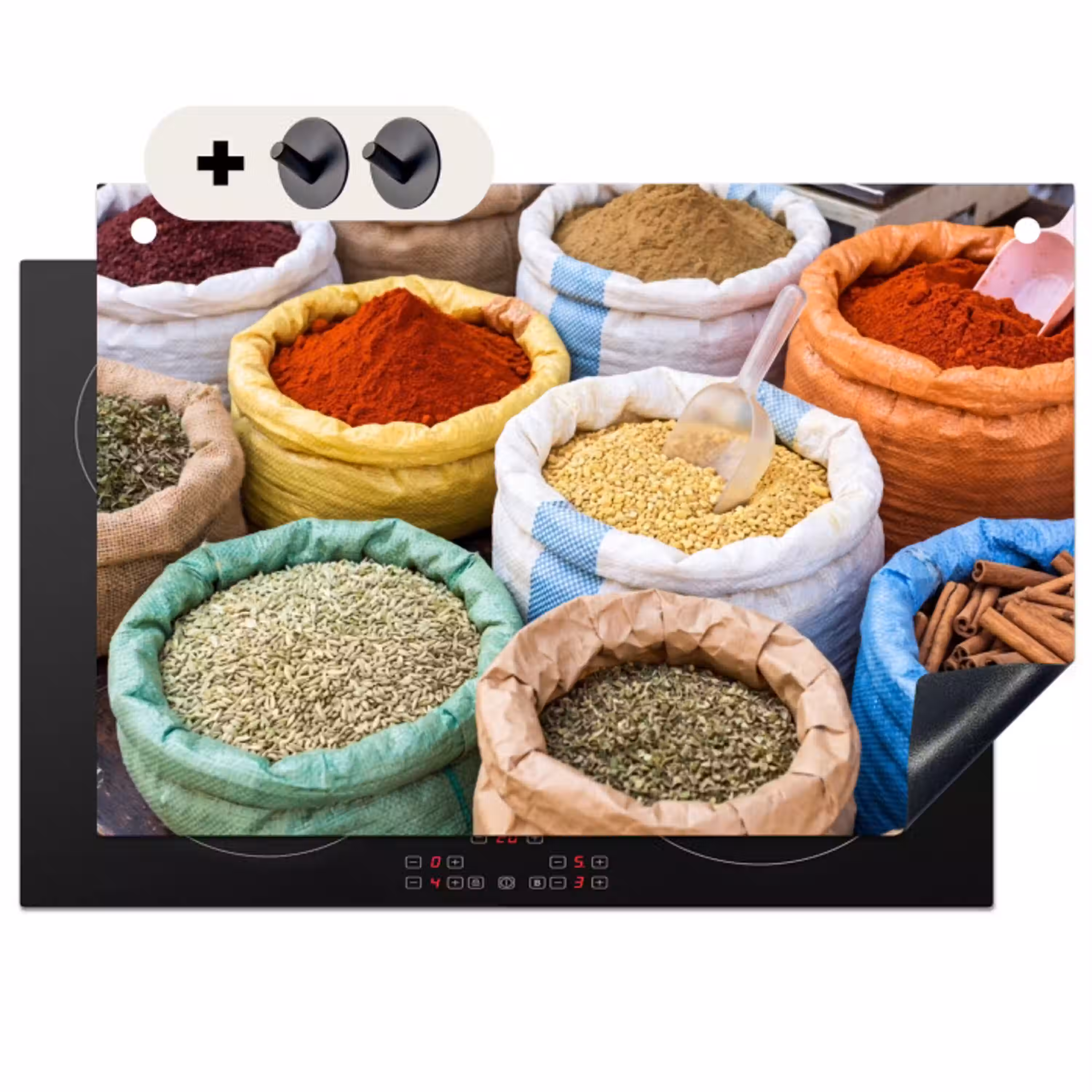 Kruiden - Zakken - Markt Inductie beschemer met haakjes klein -3d