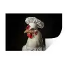 Kok - Rood - Kip Muursticker klein -3d