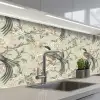 Bloem - Vogel - Kleurrijk keuken achterwand 2 middel 871 -3d_schuin