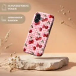 Kersen - Blokken - Rood Toughcase MagSafe Apple iPhone 17 klein 1017 -USP_RandenV_NL